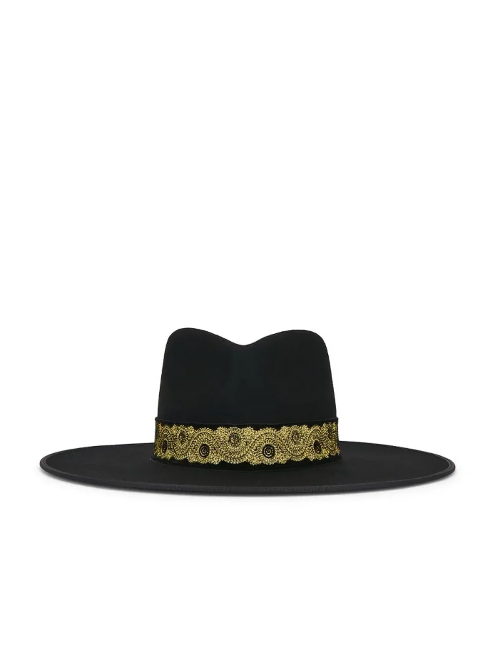 🖤 Lack of Color Noir Rancher Special Hat Gold Ribbon Wool Fedora Sz M NWT ✨